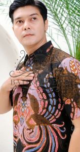 Baju Kemeja Batik Pria Dewasa Mewah 2025 Terbaru Lengan Pendek Katun Premium Reguler Fit Motif Burung Hong