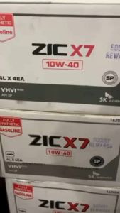 SK ZIC X7 SAE 10W40 Gasoline Engine Oil 4x4L 4 Liters Box | EC Universal