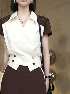 Elegant Short Sleeve V-Neck T-Shirt Womens Fashion Summer New Waist-Cinching Design Trendy Top Comfortable Korean Style