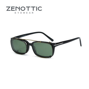 ZENOTTIC Men Square Polarized Sunglasses Acetate Frame UV400 Protection Male Sun Glasses Modern Street Style