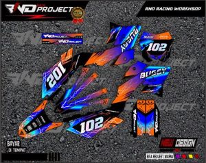 DECAL STICKER KLX D-Tracker fullbody bisa custom nama dan nomor