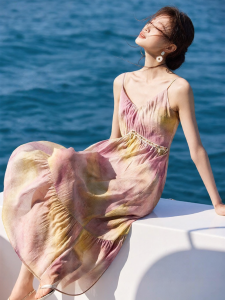 MOHANYIMEI | Resort V-Neck Dress