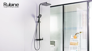 [Climate Voucher] Rubine Deckos U2 | F4 Rain Shower Column with Hand Shower Mixer Shelf Chrome Black Gun Metal RSC-DECKOS-U2 RSC-DECKOS-F4