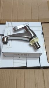 Vòi lavabo inox 304 Vòi lavabo vòi rửa mặt lạnh inox 304 - Vòi 304 tay gạt Lạnh