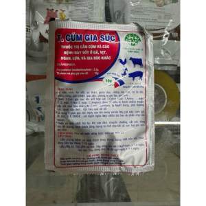 T Cúm gia súc (10100g) hạ sốt hỗ trợ cảm cúm cho vật nuôi