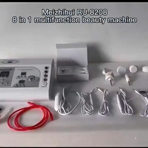 Rosemarry-8 in 1 Multifunctional Cautery Ultrasonic Vaccum Spray Ultrasonic beauty machine Cold Light Care High Frequency Face cleaning machine Diamond stripping face massager