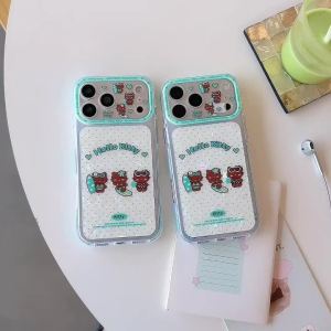 Sanrio | Shell Pattern Mint Green Polka Dot Surfing Pixel Hello Kitty Sanrio Cute Cartoon Phone Case For iphone 17 ProMax 16 15 Pro Cover