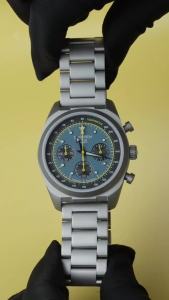 cadisen | CADISEN TI-7 MULTISYNC Titanium Moon Mens Watches Canvas Chronograph Japan VK63 Movement AR Sapphire Quartz Watch For Men Gift