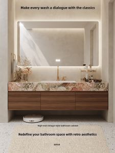 DIPURUI | Luxurious Antique-Style Washstand Rock Plate Seamless Ceramic Basin