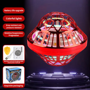 UFO Sensing Floating Ball LED Luminous Intelligent Spinning Flight Toy Throwing Decompression Drone Night Light Childrens Gift