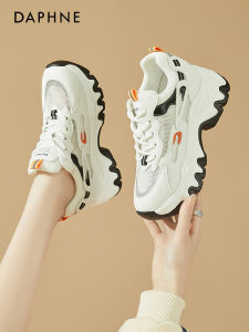 Daphne | Inner Height Thick Sole White Shoes Casual Sport Shoes