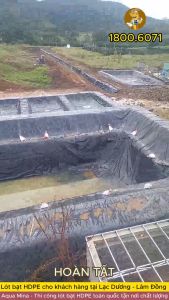 Bạt lót ao hồ HDPE 5m x 6m dày 0.5mm bảo hành 5 năm