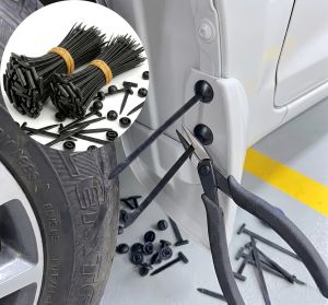 Cable tie buckle fixed through the core nail cable tie buckle mudguard fender inner lining trunk buckle
