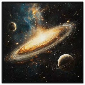 Tranh phong cảnh vũ trụ. Tranh treo tường dán tường sơn dầu canvas trang trí. CGI-1564