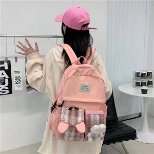 TIK Korean Fashion Waterproof Backpack For Girl Large-Capacity Backpack & Schoolbag