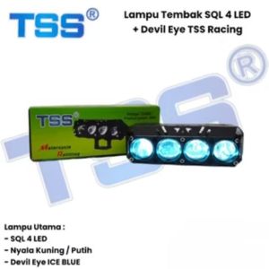 Lampu sorot Sql 4 mata plus devil Lampu Tembak Sorot Motor Mobil SQL 4mata Laser 40watt 12volt 24volt Plus Devil Eye Super Terang Waterproof/Lampu Tembak Foglamp SQL 4mata Laser