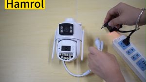 Hamrol Dual Lens 5G&2.4G HZ 10MP PTZ WiFi IP Camera Two Way Audio Outdoor Wireless CCTV O-KAM APP