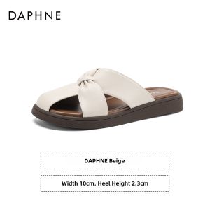 Daphne | Breathable Cutout Toe Open Flat Leather Loafers
