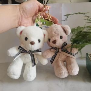 New Classic Style Teddy Bear Black Bear Plush Toy Key Chain Bag Schoolbag Small Pendant Doll Ornament Cute