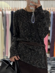 QINGNAER | Vintage Cozy Oversized Soft Knit Sweater