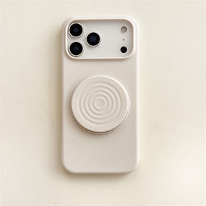 Luxury Silicone Bracket Phone Case for IPhone 17 Air 17 16 15 14 Pro Max with Hidden Holder Shockproof Stand Back Cover