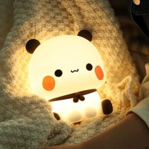 Bandai | Anime Crayon Shin-Chans Patting Small Night Lamp Soft Light Eye -Protecting Bedroom Bedside Charging Small Nigh Ornament Gifts