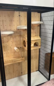 【FREE DELIVERY&FREE INSTALLATION】Glass Cat Condo Cage Villa Cabinet DIY Custom Cat Villa Fully Transparent