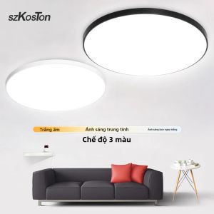 Đèn Trần LED Siêu Mỏng 37cm Đèn Trong Nhà Phong Cách Hiện Đại Cho Phòng Ngủ Nhà Bếp Phòng Khách Phòng Tắm - 3 Màu Có Thể Điều Chỉnh Độ Sáng
