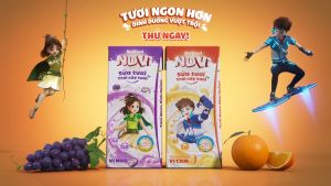 Thùng 48 Hộp Nuvi Sữa Tươi Trái Cây Tươi Vị Nho 180ml NO1AZ - Thương Hiệu NUTIFOOD - AZAGO