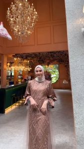 BEST SELLER- COD LINNI DRESS TILLE MIX TULLEPOLOS BUSUI SIZE JUMBO M-XXL DRESS KONDANGAN PESTA PERNIKAHAN