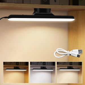Magnetic LED Mirror Front Makeup Light Eye Protection Reading Lamp Touch Night Light for Dormitory Wardrobe Closet Lighting