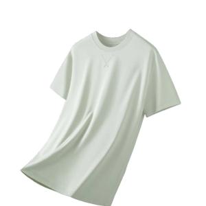 Miiow | Loose Mens Short Sleeve T-Shirt Liquid Ammonia 3D Embossed Flower High-End Feeling Breathable Lightweight Summer New Arrival