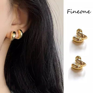ต่างหูแฟชั่นผู้หญิงต่างหูตุ้มหูคลื่นกลวงทำจากโลหะ - ตุ๊กตาแฟชั่นเสริมสวยหูคลื่นกลวง