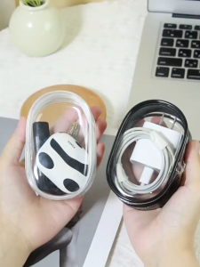 Keychain Mini Bag Transparan Untuk Simpan Headset Gantungan  Portable Mini Bag Travel  Serbaguna Kotak penyimpanan Kabel Charger Multifungsi
