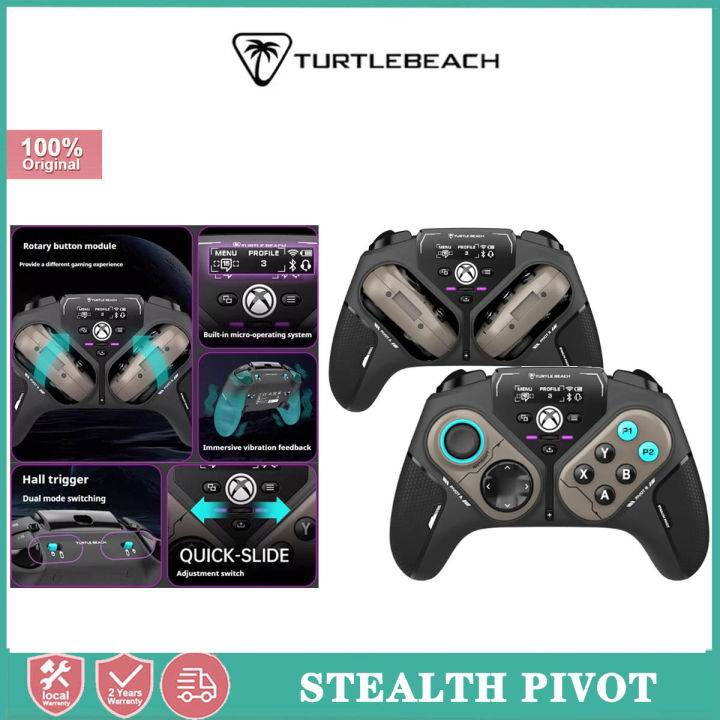 Turtle Beach STEALTH PIVOT จอยเกมอัจฉริยะแบบพับได้หมุนได้แบบไร้สาย,ระบบปฏิบัติการไมโครในตัว,จอยสติ๊กฮอลล์,การตรวจจับการสั่นสะเทือนอัจฉริยะ