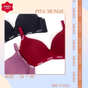 Sorex 17232 | Bra Wanita Casual Style Tanpa Kawat Busa Sedang 34-40 COD Aliviaa