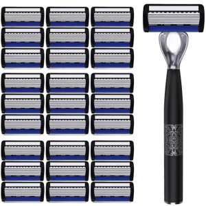 Bộ Dao Cạo Râu Thủ Công 7 Lớp Lưỡi Dao An Toàn Dành Cho Râu Và Ria Mép Chất Liệu Thép Không Gỉ Dành Cho Nam Giới