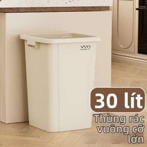 Capless Large Capacity Square Trash Can 30L