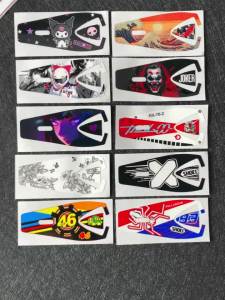 Motorcycle Helmet Headset Sticker for ASMAX S1 3M White Adhesive Waterproof Decorative Protective Accessories Decals