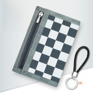 Mens Short Canvas Tri-Fold Small Wallet Student Multifunctional Coin Purse Boys Key Card Case Boys Kids Wallet