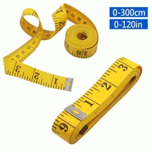 120 Inch/3 M Inch/Cm Double Scale PVC Fiber Measuring Tape Tailor Cloth Ruler Body Measure Tape