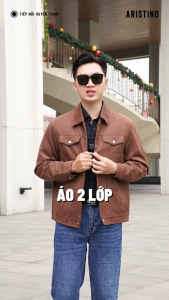 Áo khoác nam ARISTINO 2 lớp giữ ấm vượt trội thiết kế thanh lịch sang trọng - AJK606EDP01