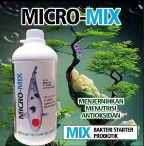 MICRO-MIX 1000 ML BAKTERI STARTER Untuk Koi Penjernih Air dan Pengurai Amonia Pada Akuarium Aquaculture Kolam Ikan Koi dan Ikan Hias Air Tawar