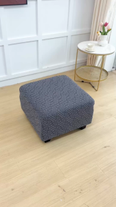 Thickened elastic footstool cover sofa stool cover solid color elastic square stool footstool cover