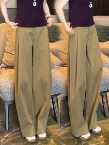 กางเกงขายาวทรงตรงเอวสูงสไตล์มินิมอลสำหรับผู้หญิงในฤดูใบไม้ร่วงปี 2025 กางเกงขายาวทรงตรงทรงตรงทรงยาวทรงเข้ารูปทรงเข้ารูปทรงเข้ารูป