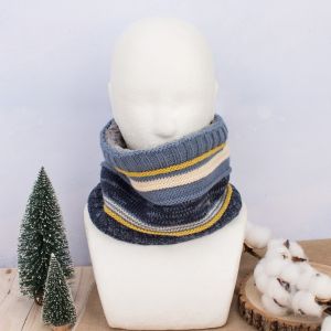 South Korea WingHouse Bandana Childrens Scarf Autumn and Winter Girl Warm Wool Fleece-Lined Baby Boys Scarf