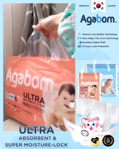 (Carton) Agabom Diaper Tape Size in NB S M L XL (EXP:2028)  Agabom Diaper Agambom Pamper Drypers Newborn Diapex