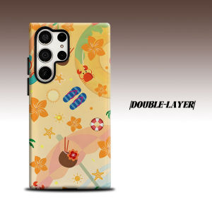 Summer Beach For Samsung Galaxy S26 S25 S24 A56 A36 Dual Layer Luxury Fashion Full Lens Protective Case