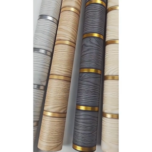 Wallpaper Dinding Panel Abu Tua Silver Uk 8m s/d 9m x 45cm