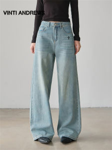 Vintage American Flared Jeans with Cats Whiskers Loose and Slim Fit